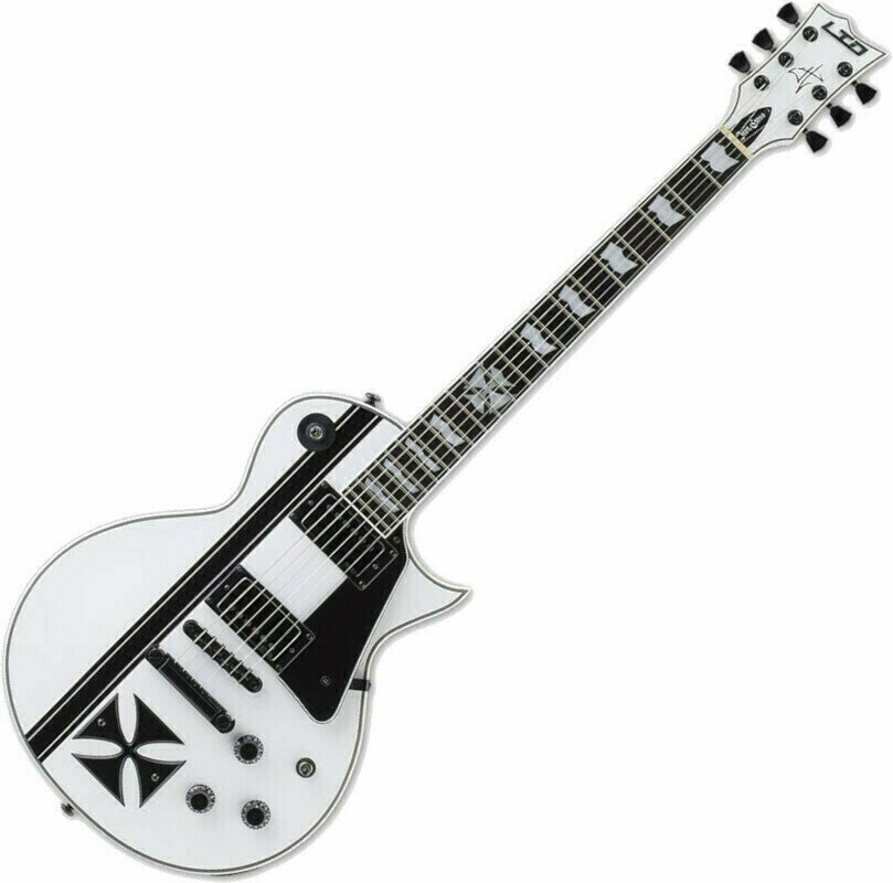 Guitare électrique ESP LTD Iron Cross James Hetfield Snow White