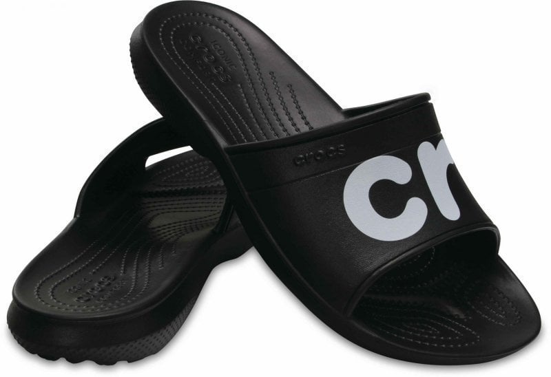 Scarpe unisex Crocs Classic Graphic Slide Unisex Adult Black/White 48-49