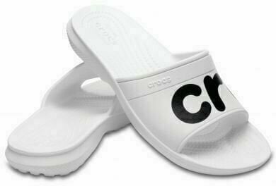 Unisex Schuhe Crocs Classic Graphic Slide Unisex Adult White/Black 39-40 - 1