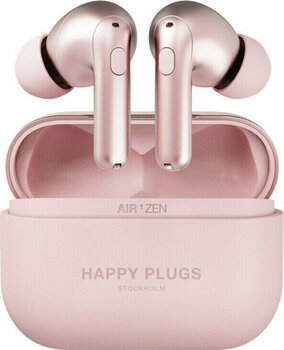 True trådlös in-ear Happy Plugs Air 1 Zen Pink Gold - 1