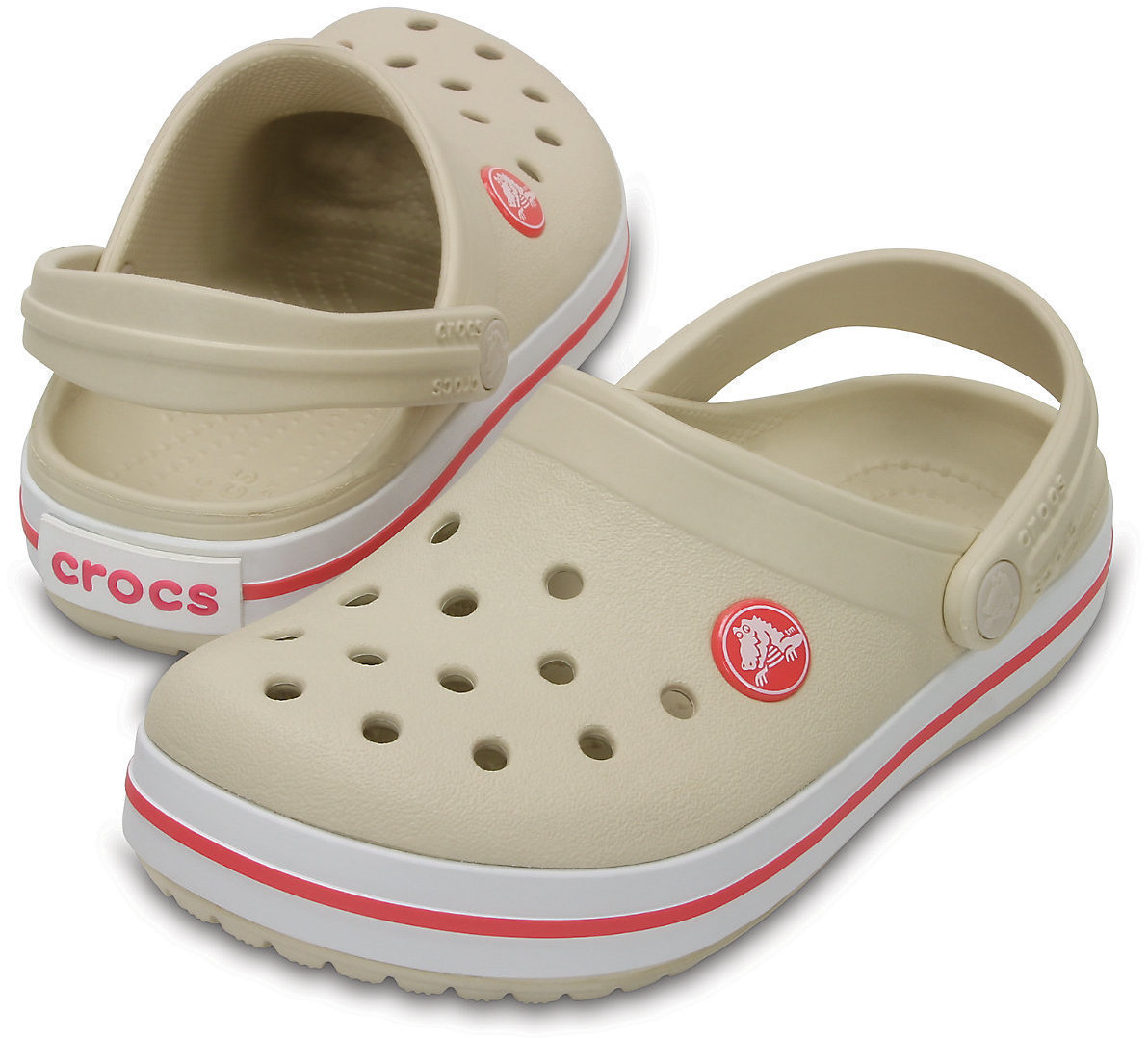 Obuv na loď Crocs Kids' Crocband Clog Stucco/Mellon 34-35