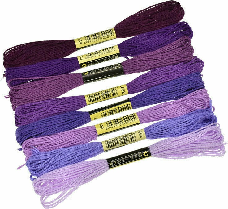 Embroidery yarns Alma Embroidery yarns TH013-C1 Violet 8 m