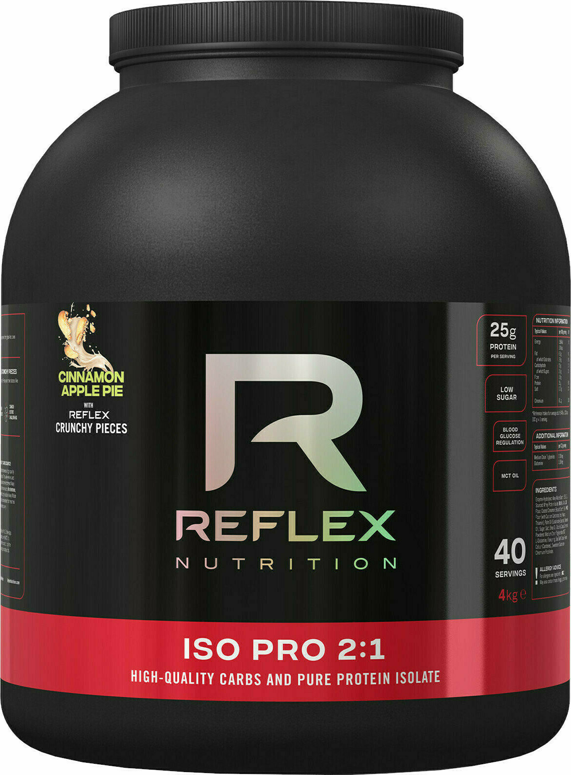 Carbohydrate / Gainer Reflex Nutrition ISO PRO 2:1 Cinnamon Apple pie 4000 g Carbohydrate / Gainer