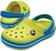 Kids Sailing Shoes Crocs Kids' Crocband Clog Tennis Ball Green/Ocean 28-29