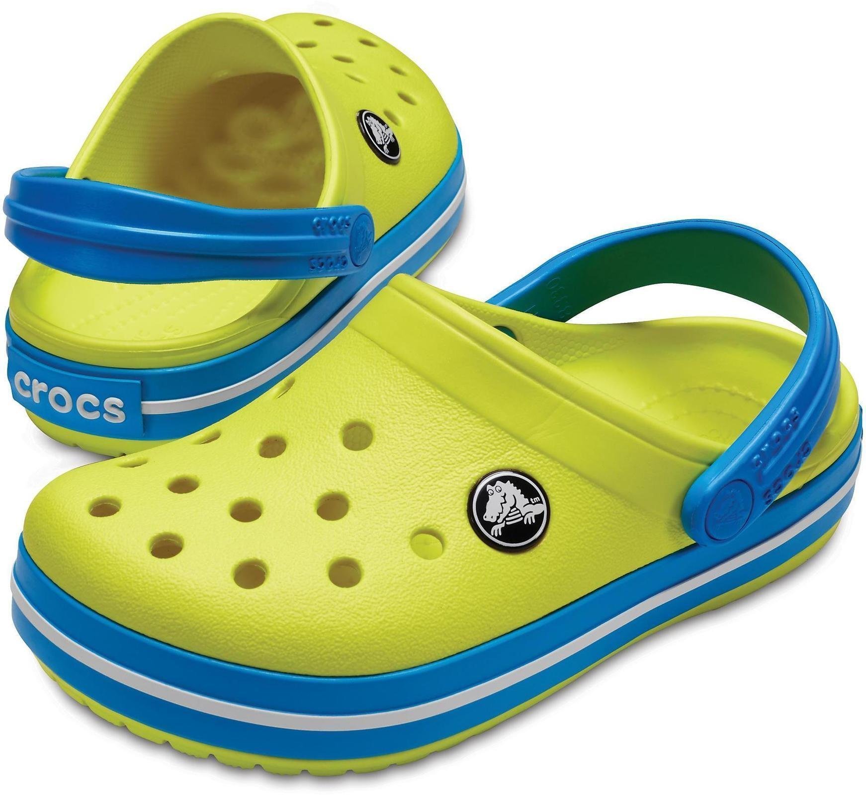 Scarpe bambino Crocs Kids' Crocband Clog Tennis Ball Green/Ocean 29-30