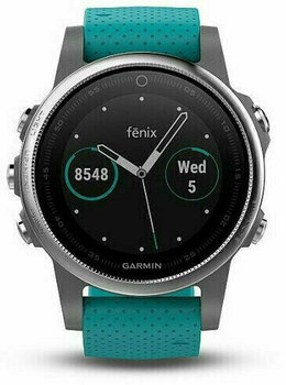 Smartwatch Garmin fénix 5S Silver/Turquoise - 1