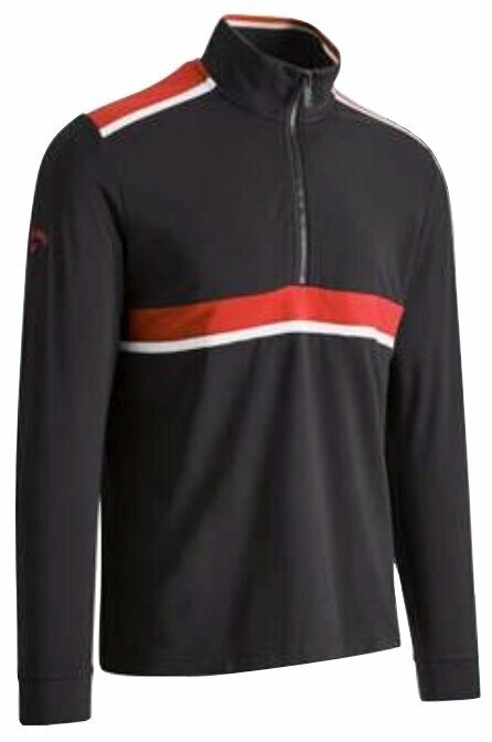 Hanorac/Pulover Callaway 1/4 Zip Chillout Caviar/Poppy Red M Pulover