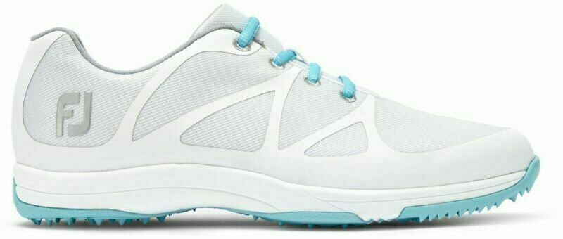 Chaussures de golf pour femmes Footjoy Leisure Blanc-Bleu 36,5