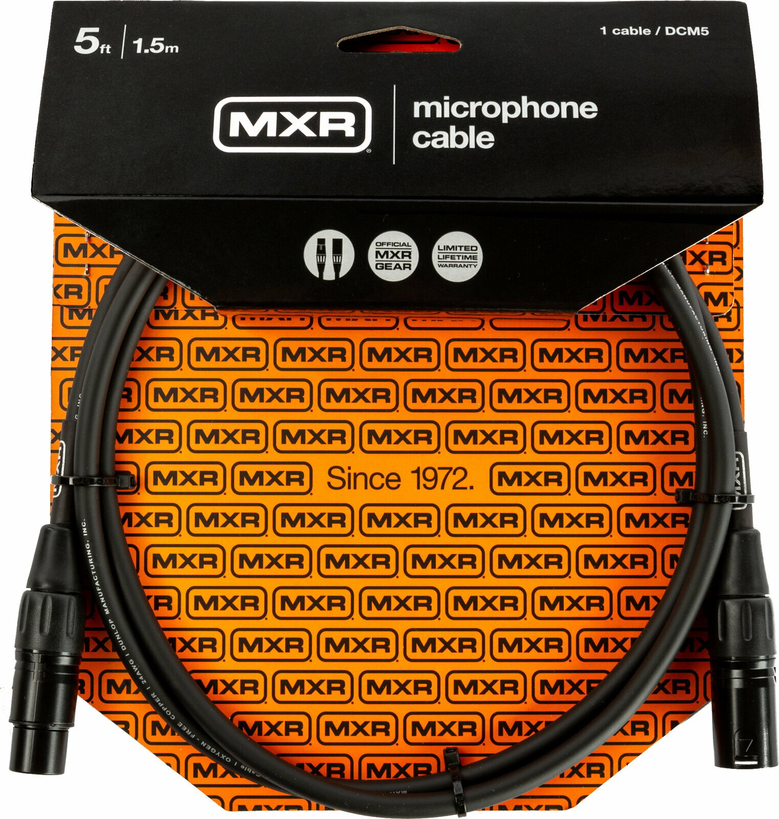 Microphone Cable Dunlop MXR DCM5 Black 1,5 m