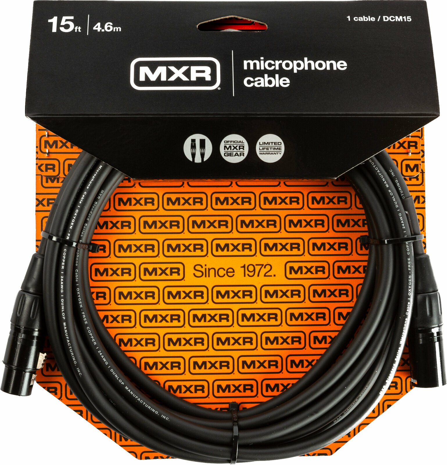 Mikrofonski kabel Dunlop MXR DCM15 Crna 4,6 m