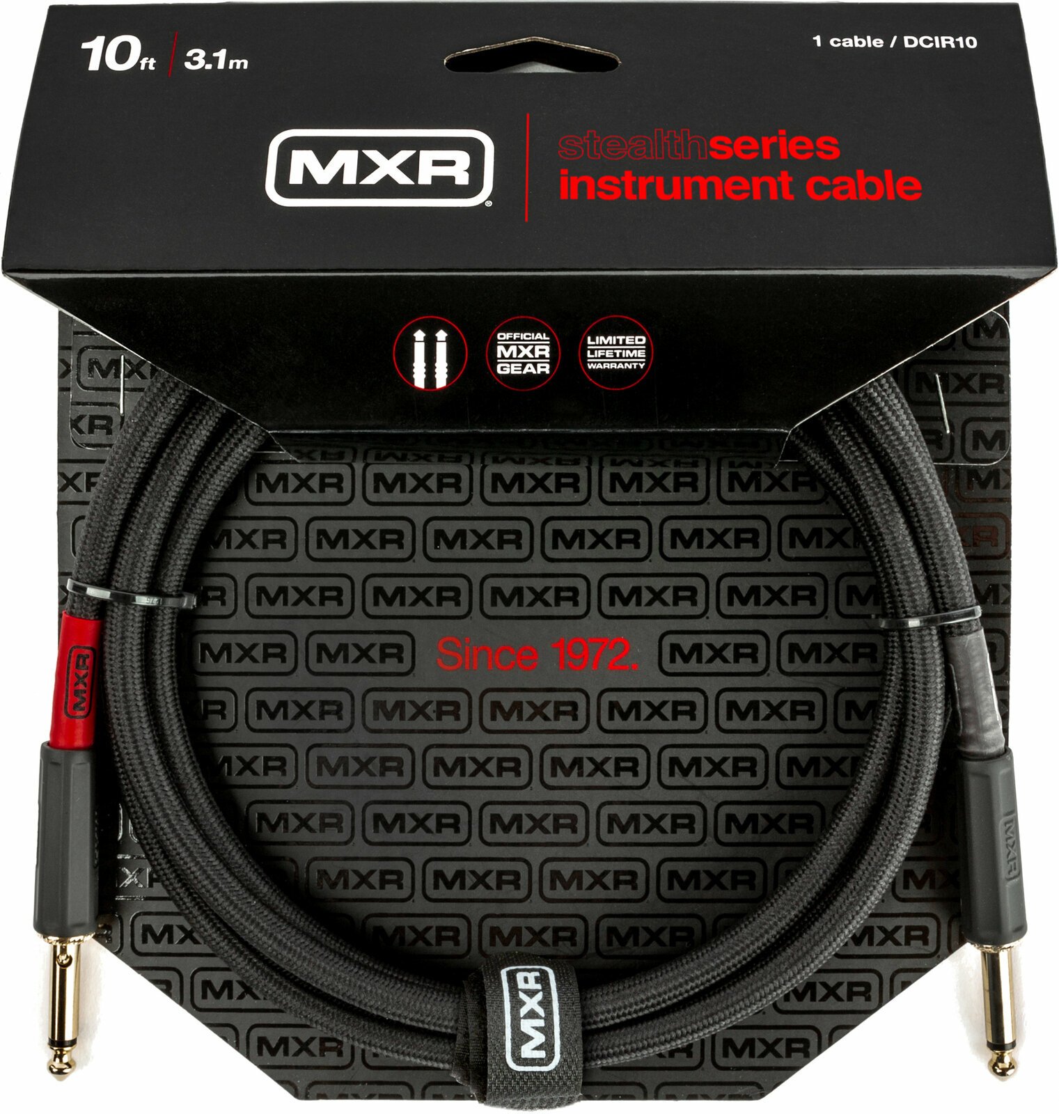Câble pour instrument Dunlop MXR DCIR10 Stealth Gris 3,1 m Droit - Droit