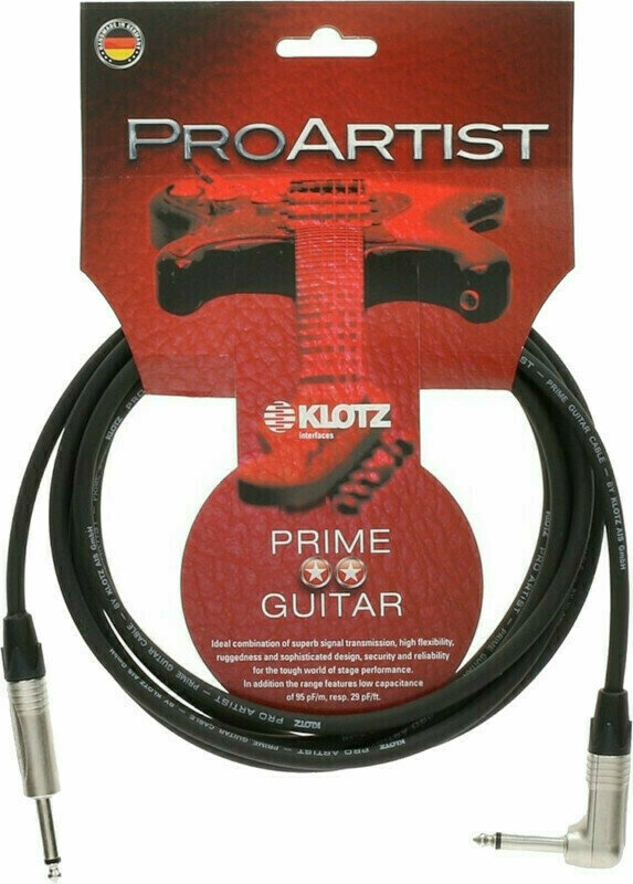 Cable de instrumento Klotz PRON045PR Negro 4,5 m Recto - Acodado Cable de instrumento