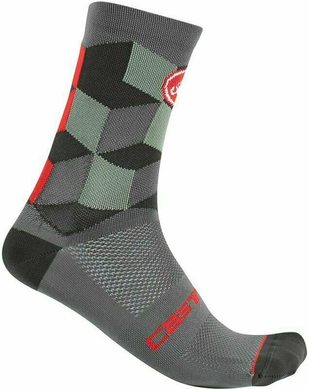 Șosete ciclism Castelli Unlimited 15 Sock Forest Gray S/M Șosete ciclism