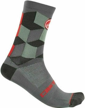 Biciklistički čarape Castelli Unlimited 15 Sock Forest Gray S/M Biciklistički čarape - 1