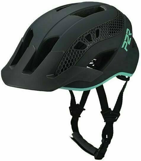 Cyklistická helma P2R Zenero Charcoal/Turquoise S/M Cyklistická helma