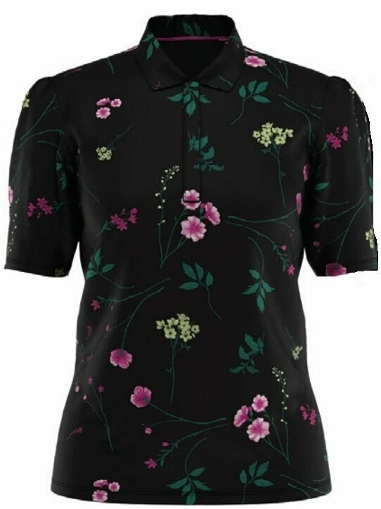 Tricou polo Callaway Large Scale Floral Print Caviar L Tricou polo
