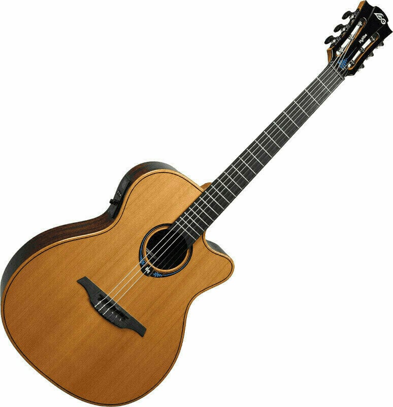 Класическа китара с предусилвател LAG Tramontane HyVibe 15 Nylon