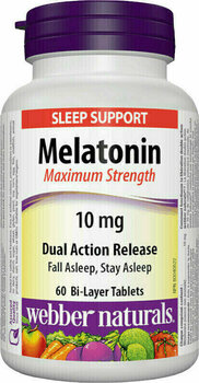 Andere Nahrungsergänzungsmittel Webber Naturals Melatonin 10 mg with Dual Action Release 60 Tablets Andere Nahrungsergänzungsmittel - 1