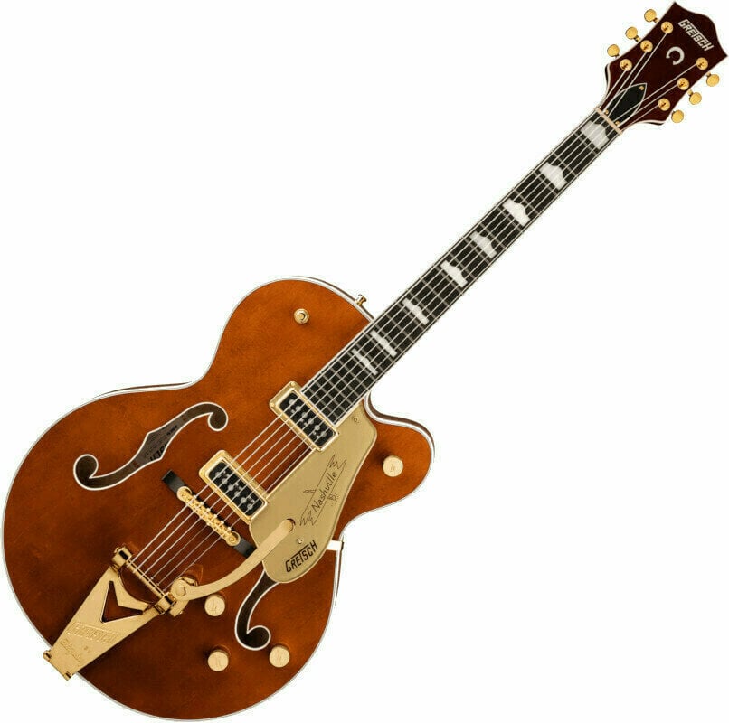 Félakusztikus - jazz-gitár Gretsch G6120TG-DS Players Edition Nashville Round-up Orange
