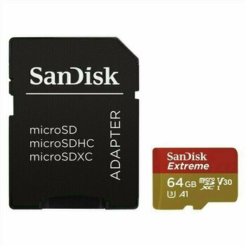 Cartão de memória SanDisk Extreme micro SDXC 64 GB 100 MB/s A1 Class 10 UHS-I V30 - 1
