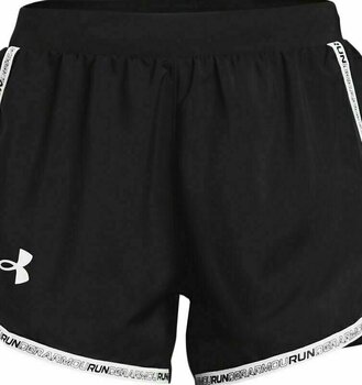 Löparshorts Under Armour UA W Fly By 2.0 Brand Shorts Black/White S Löparshorts - 1