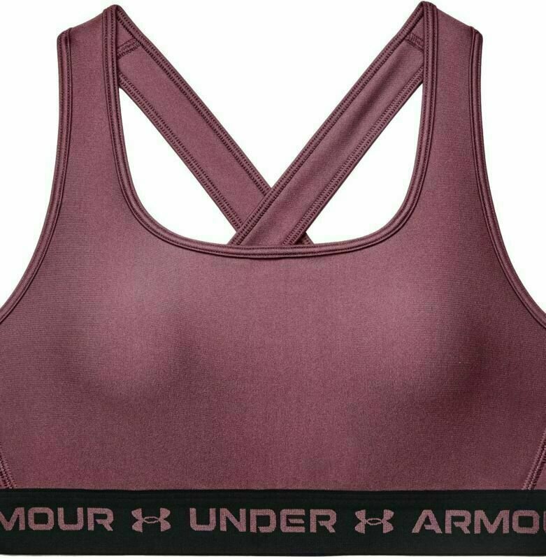 Fitness Underwear Under Armour Women's Armour Mid Crossback Sports Bra Ash Plum/Black XS Fitness Underwear