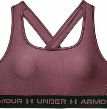 Sous-vêtements de sport Under Armour Women's Armour Mid Crossback Sports Bra Ash Plum/Black XS Sous-vêtements de sport - 1