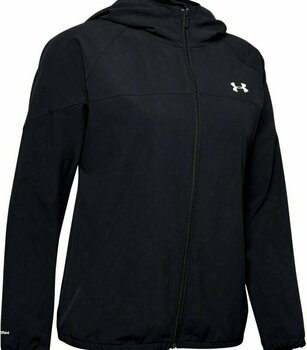 Running sweatshirt
 Under Armour UA W Woven Branded Full Zip Hoodie Black/Onyx White XS Running sweatshirt - 1