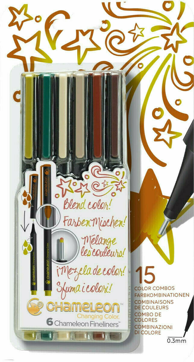 Marker Chameleon Fineliner 6 Markers Nature Tones 6 pcs