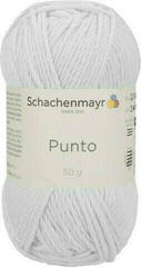 Knitting Yarn Schachenmayr Punto 00010 White Knitting Yarn