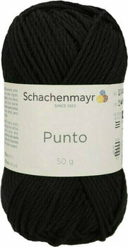 Knitting Yarn Schachenmayr Punto Knitting Yarn 00099 Black - 1