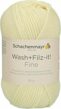 Fil à tricoter Schachenmayr WASH+FILZ-IT FINE 00102 White - 1