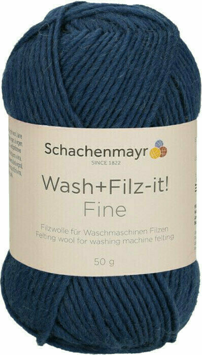 Pređa za pletenje Schachenmayr WASH+FILZ-IT FINE 00125 Indigo