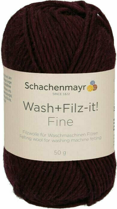 Knitting Yarn Schachenmayr WASH+FILZ-IT FINE 00145 Burgundy