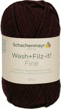 Knitting Yarn Schachenmayr WASH+FILZ-IT FINE 00145 Burgundy Knitting Yarn - 1