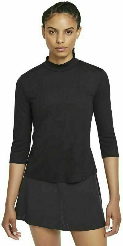 Polo Shirt Nike Dri-Fit UV Ace Mock Black XS