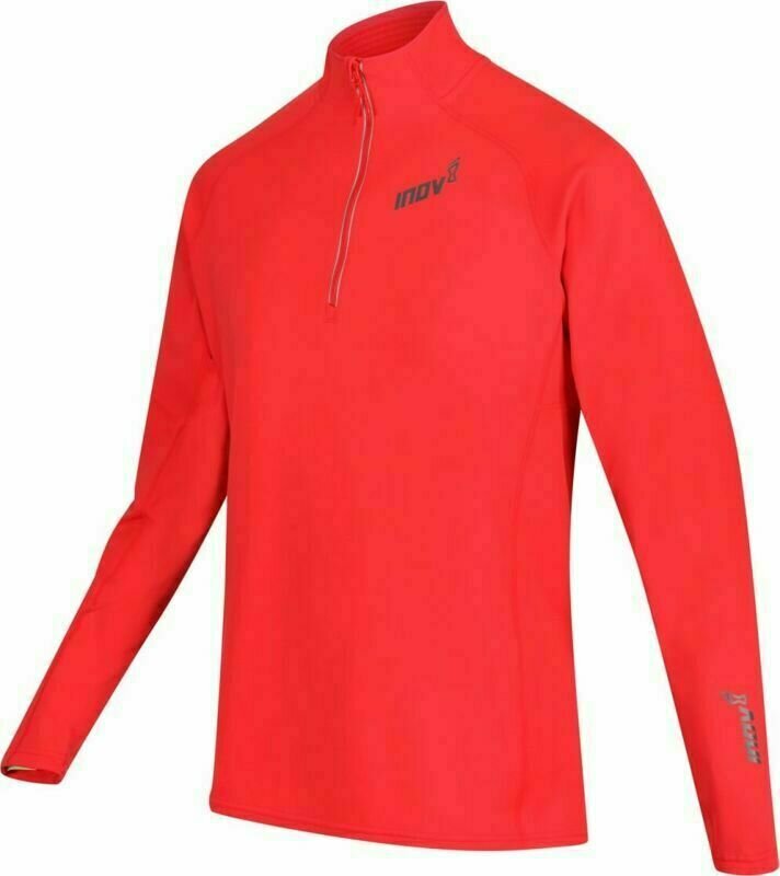 Running sweatshirt Inov-8 Technical Mid Layer Half Zip M Red S Running sweatshirt