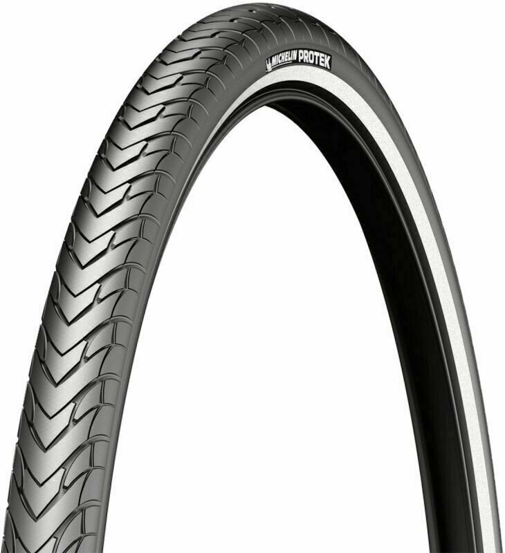 Pneu pentru biciclete de șosea Michelin Protek 29/28" (622 mm) 40.0 Black/White Cu fir Pneu pentru biciclete de șosea