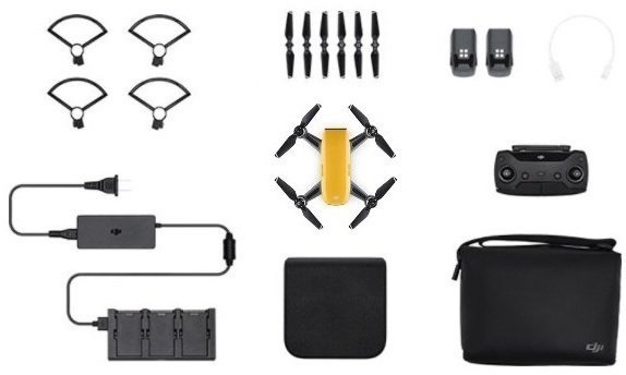 Drone DJI Spark Fly More Combo Sunrise Yellow Version + Goggles - DJIS0204CG