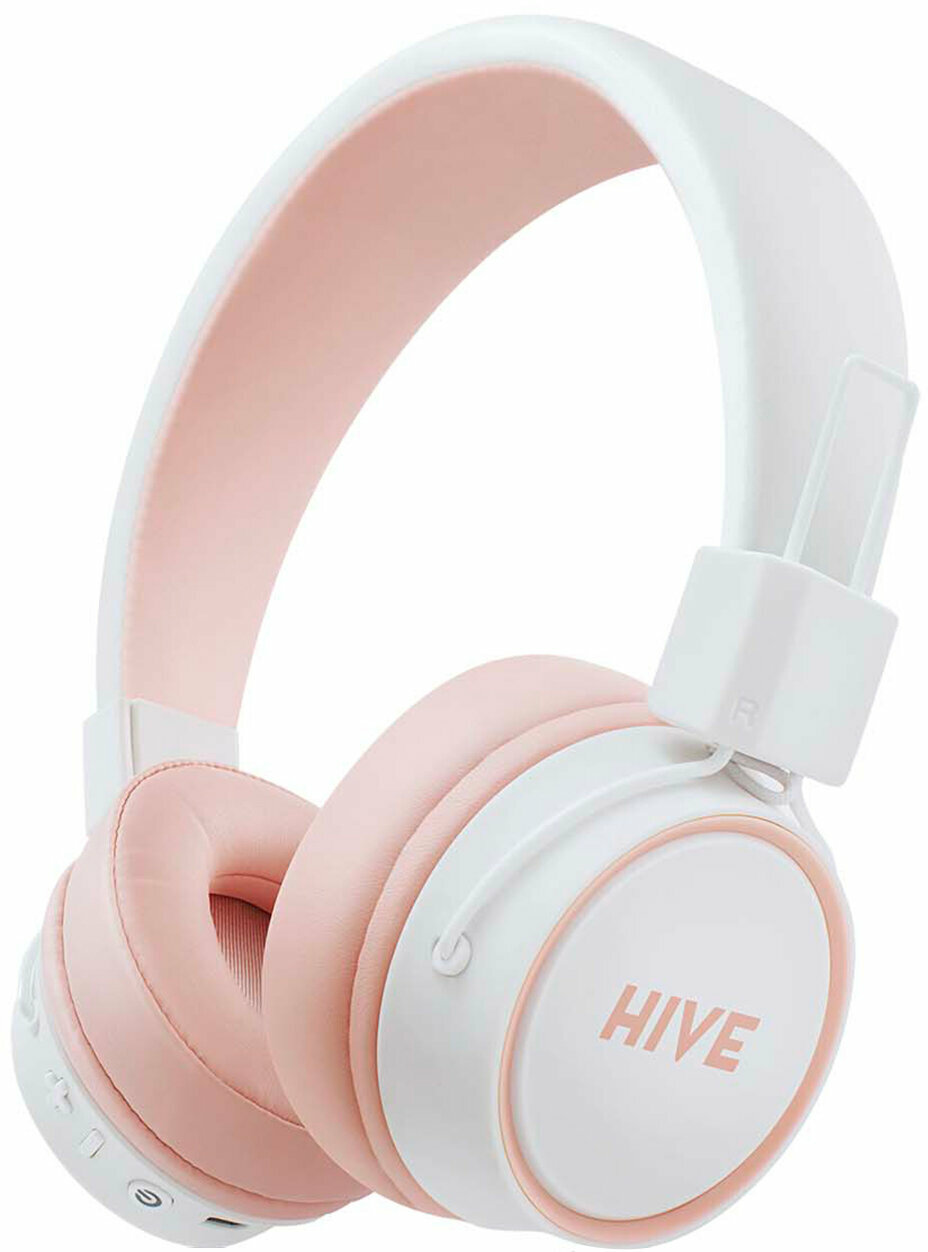 Căști fără fir On-ear Niceboy HIVE 2 Joy Sakura Pearl White/Purple Căști fără fir On-ear