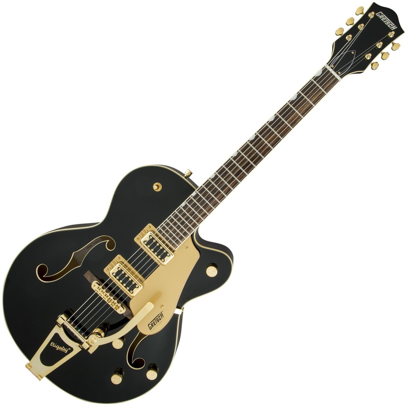 Semi-akoestische gitaar Gretsch G5420TG Electromatic Hollow Body Black w Gold Hardware
