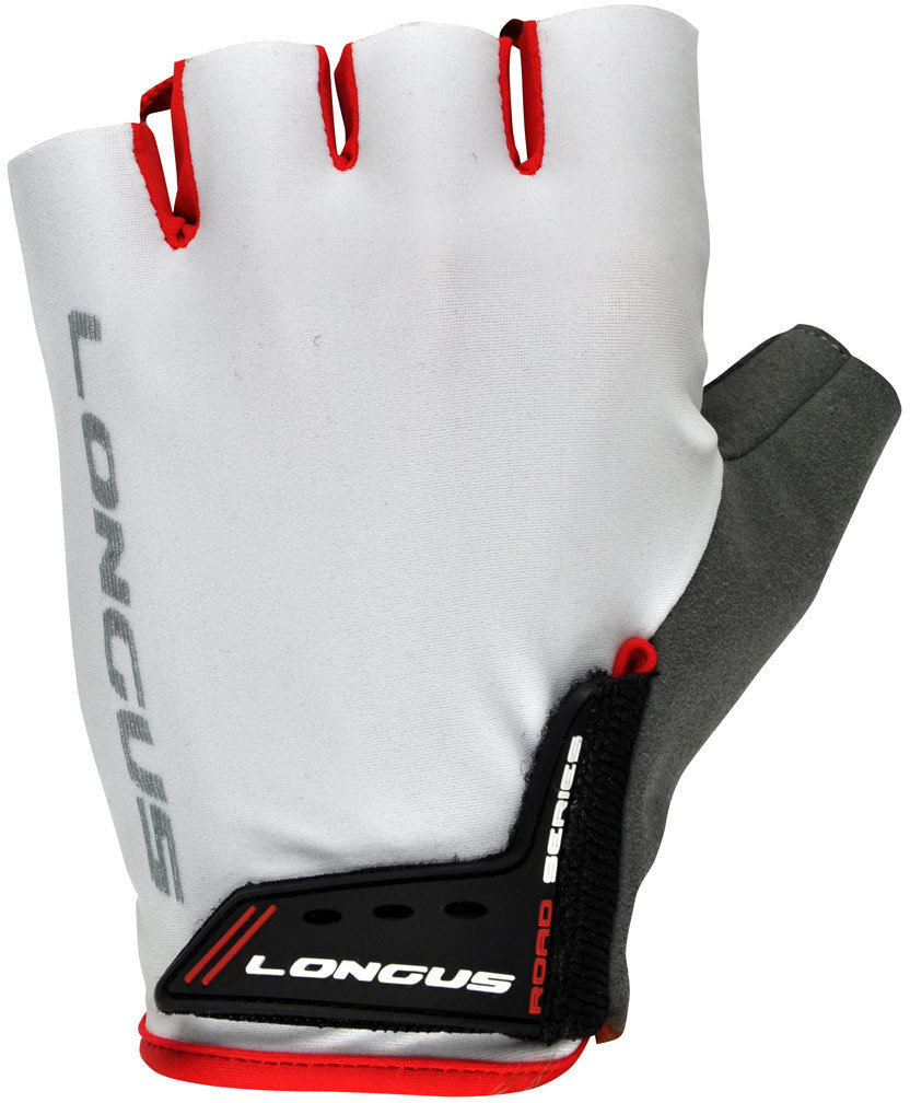 Kolesarske rokavice Longus Racery White 2XL Kolesarske rokavice