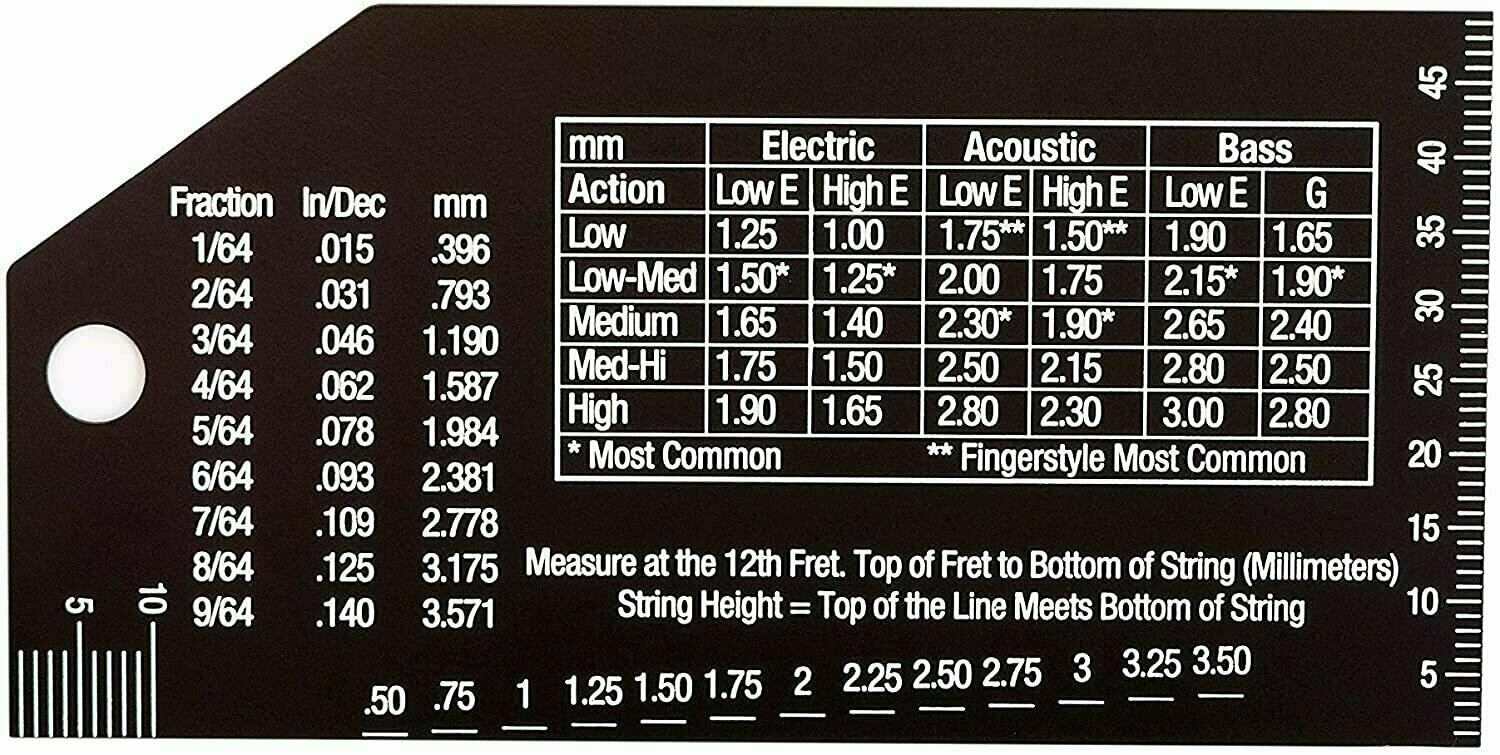 Werkzeug für Gittare MusicNomad MN602 Precision String Action Gauge