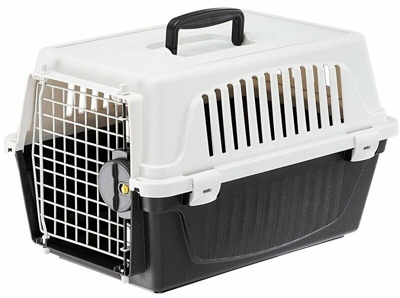 Cuşcă de transport pentru câine Ferplast Carrier Atlas White-Black 60 cm Lada pentru câini Cuşcă de transport pentru câine