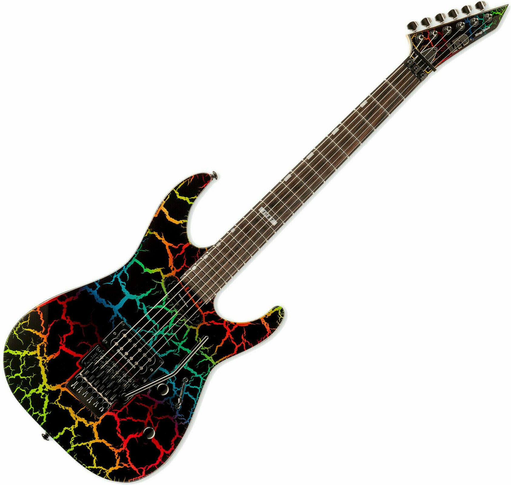 Electric guitar ESP LTD Mirage Deluxe '87 Rainbow Crackle