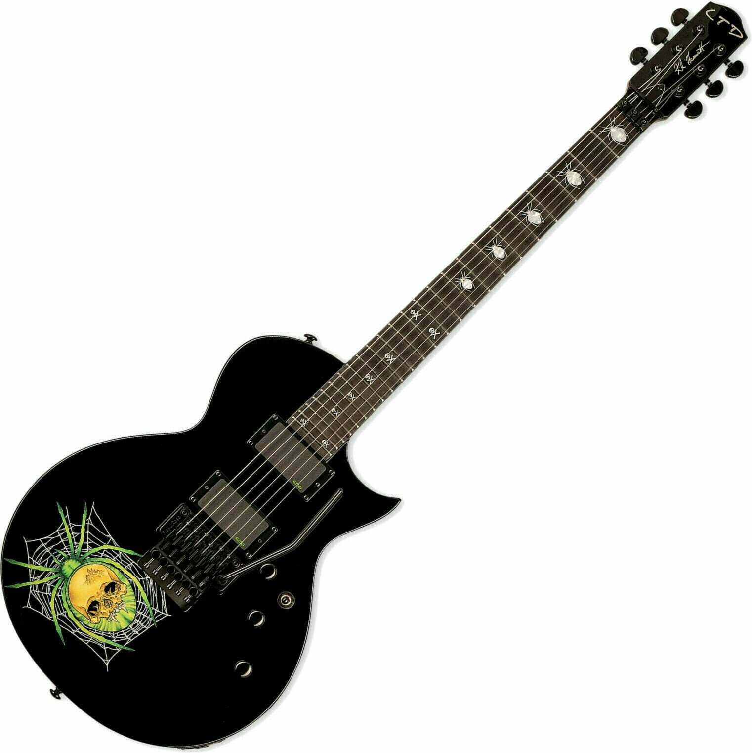 Elektromos gitár ESP LTD KH-3 Spider Kirk Hammett Black Spider Graphic (Használt )