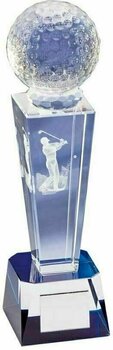 Golftrophäe Longridge Crystal Golf Trophy With Golf Ball - 180mm - 1