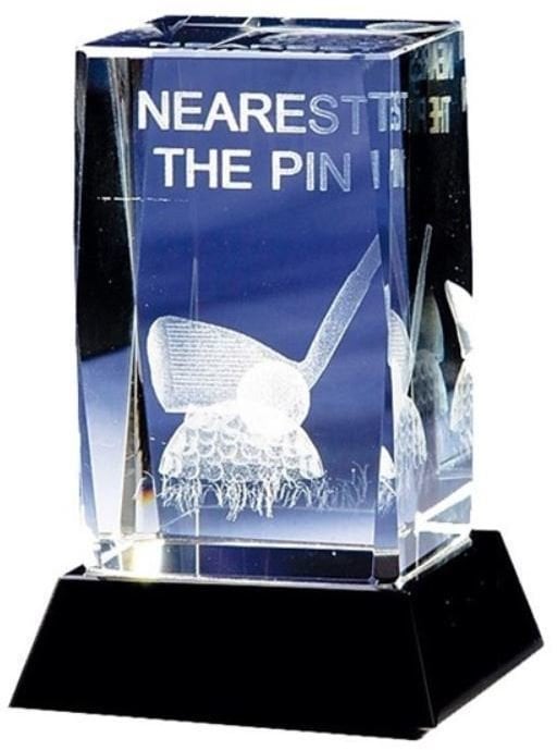 Golfová trofej Longridge Nearest The Pin Crystal Golf Trophy - 95mm