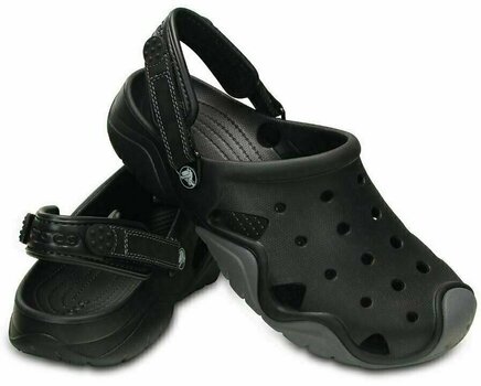 Férfi vitorlás cipő Crocs Swiftwater Clog Men Black/Charcoal 45-46 - 1