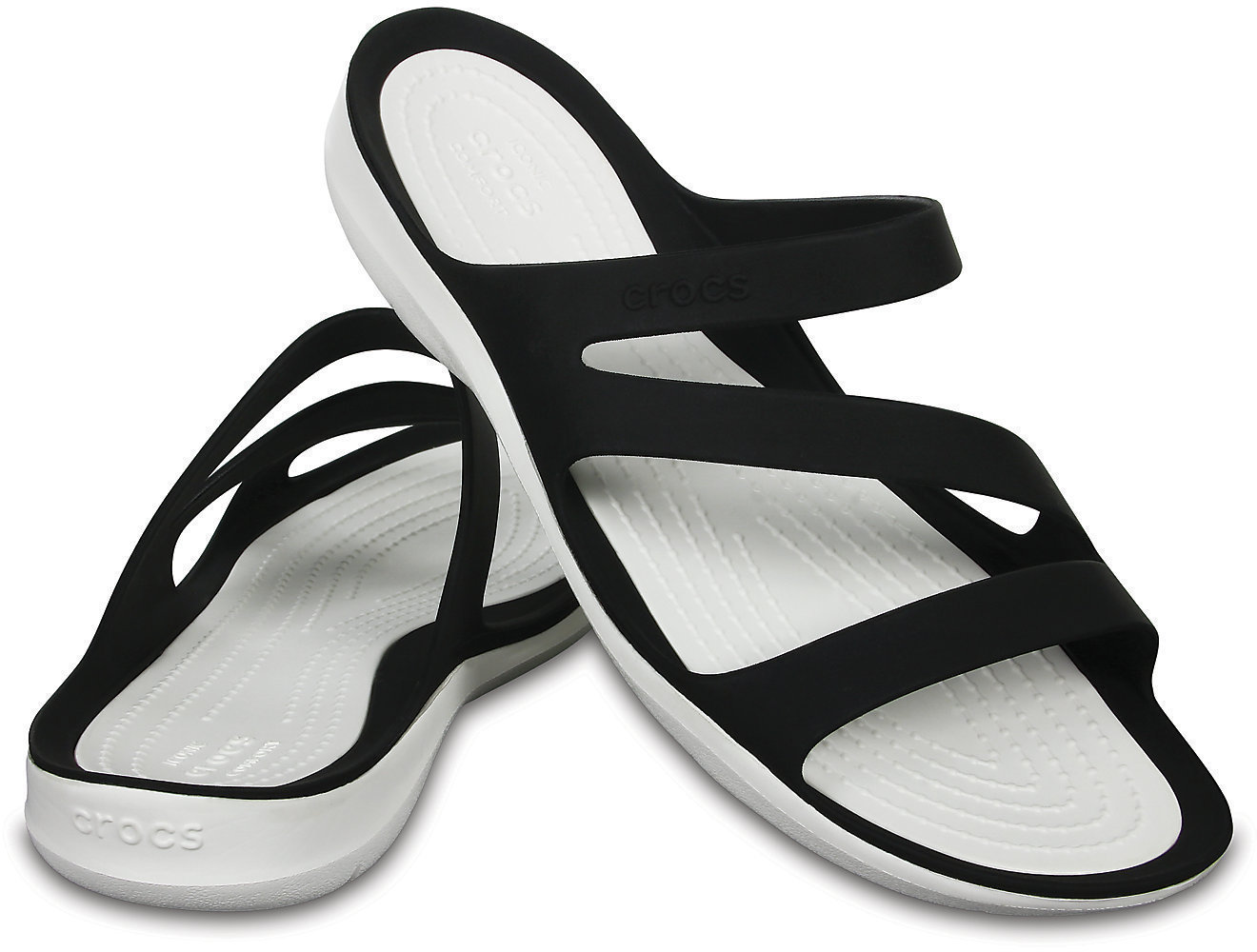 Damenschuhe Crocs Women's Swiftwater Sandal Black/White 38-39